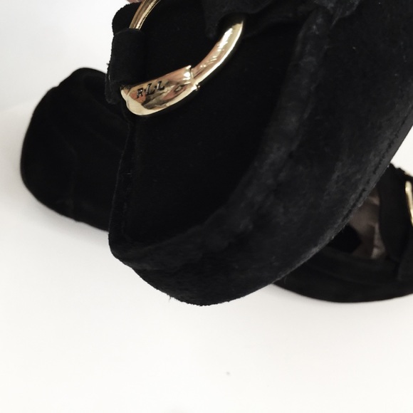 Lauren Ralph Lauren Black Suede Driving Flats 9.5 - Picture 6 of 8